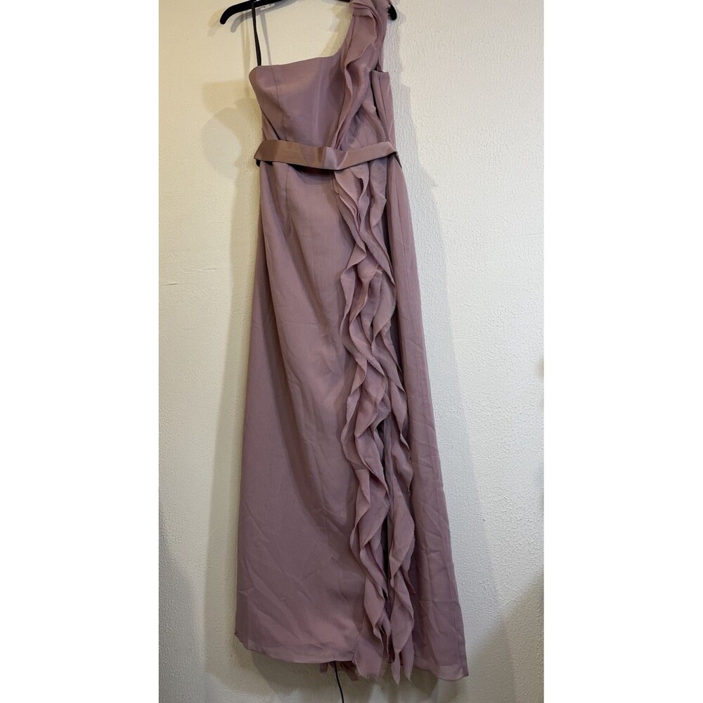 Vera Wang Dusty Rose One-Shoulder Maxi Dress - Picture 2 of 12